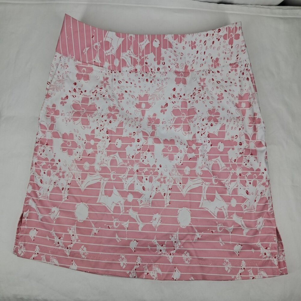 Adidas Climacool Floral Pink White Golf Pickleball Tennis Skirt Skort Size 6